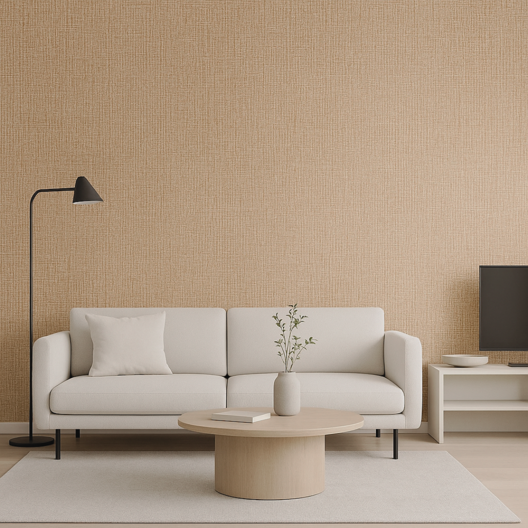 Self-adhesive wallpaper - Linen wheat