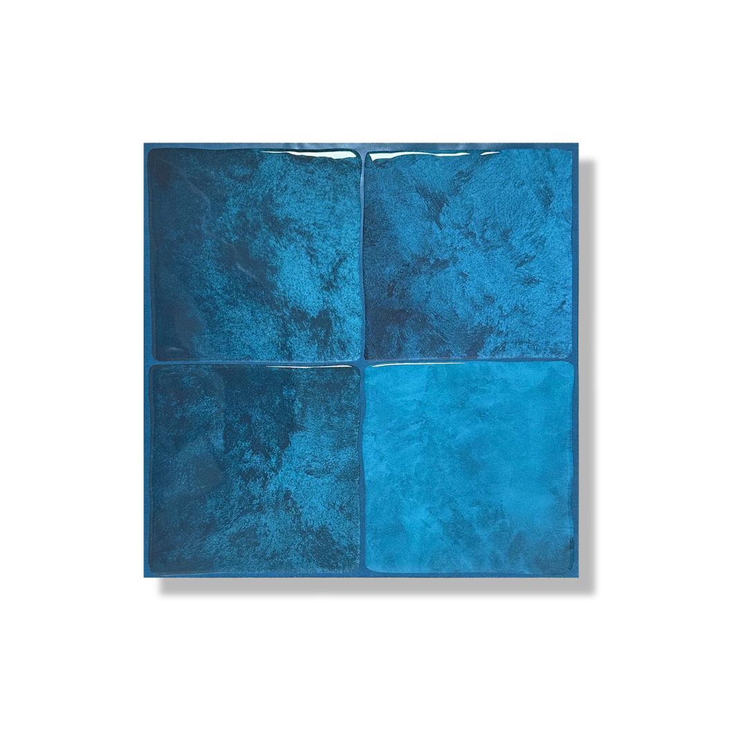 Deep blue square adhesive tile 1mm