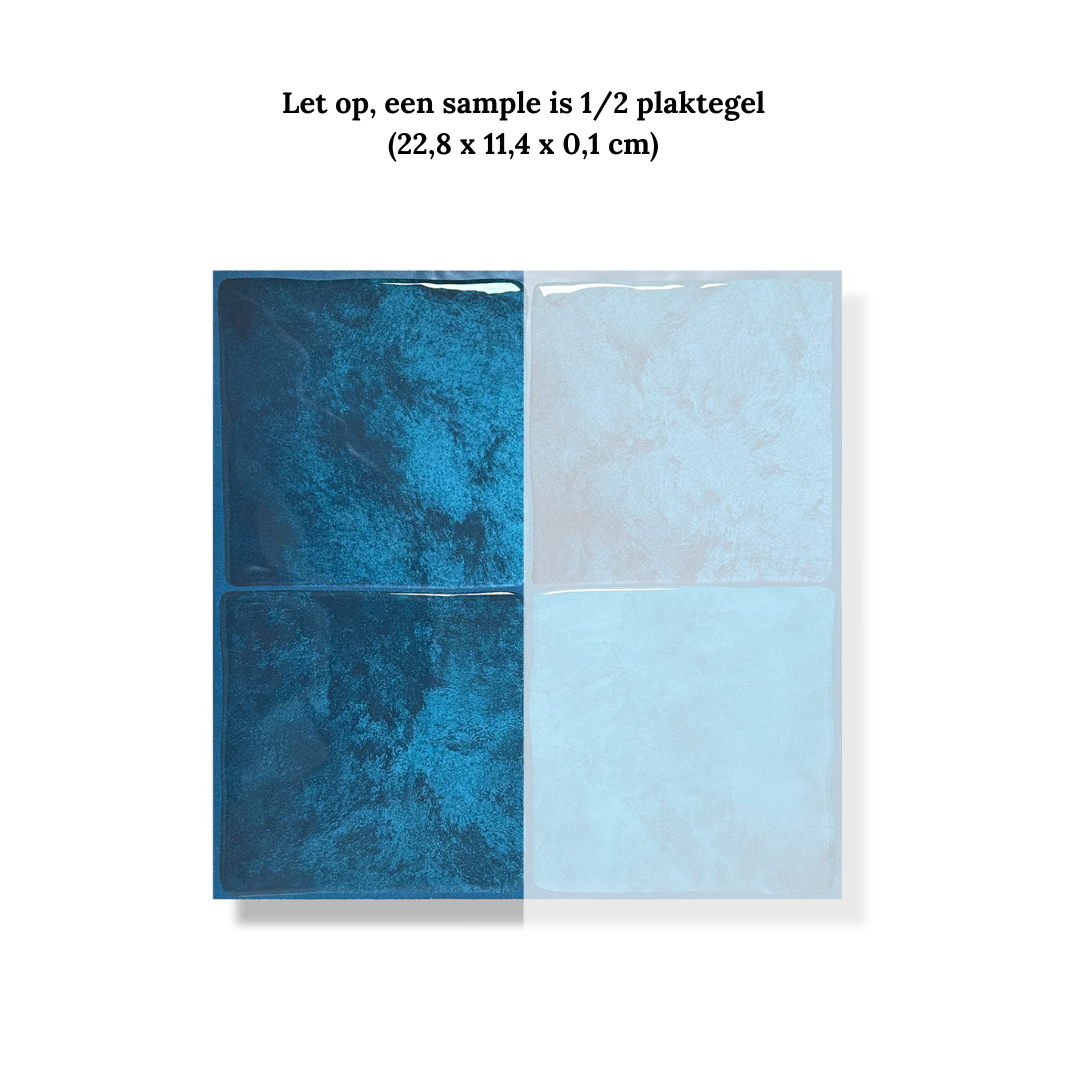 Deep blue square adhesive tile 1mm