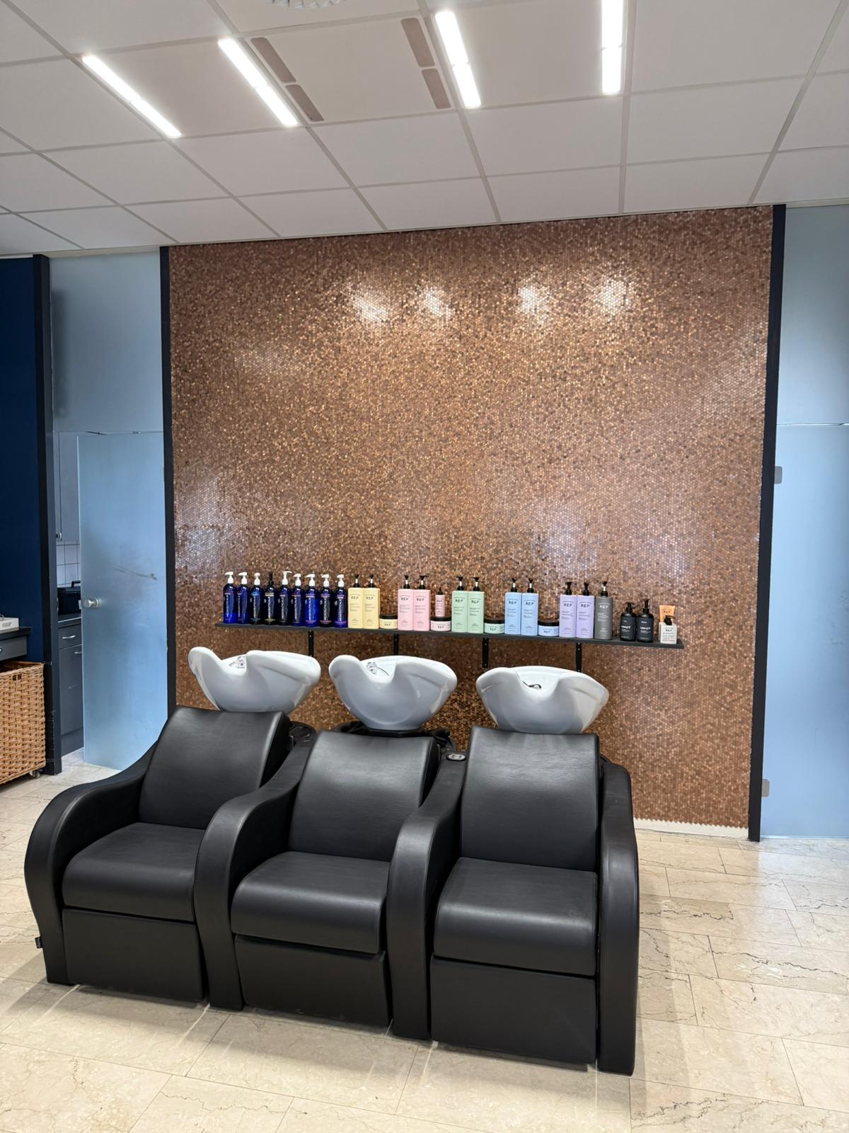 Mosaic tile brushed bronze 3d hexagon