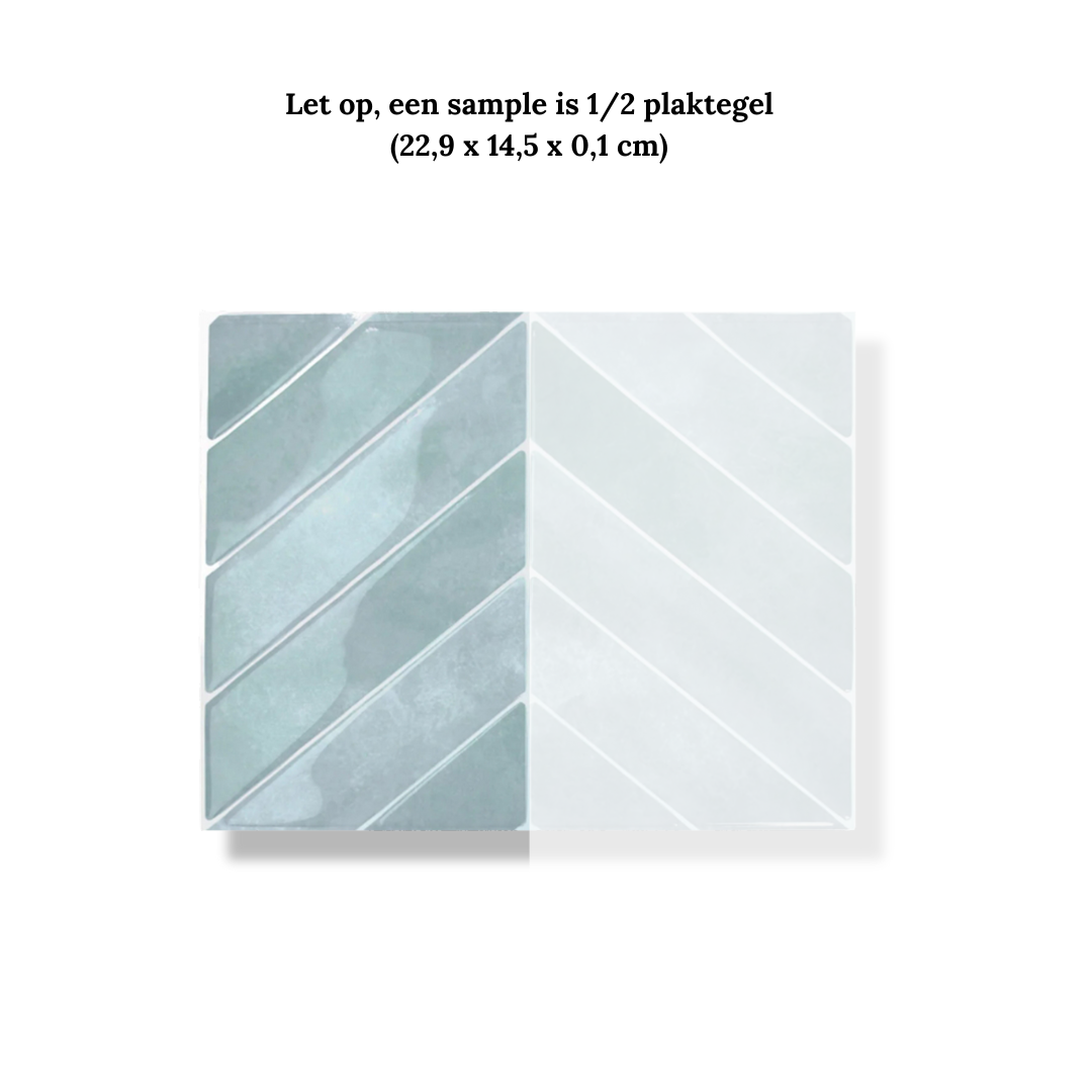 Adhesive tiles Ice blue chevron 1mm