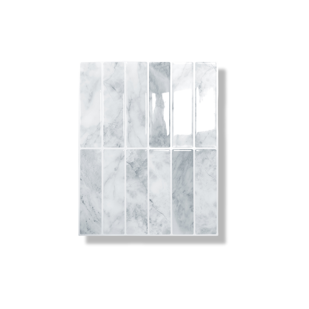 Marble ice adhesive tile, oblong, 1mm