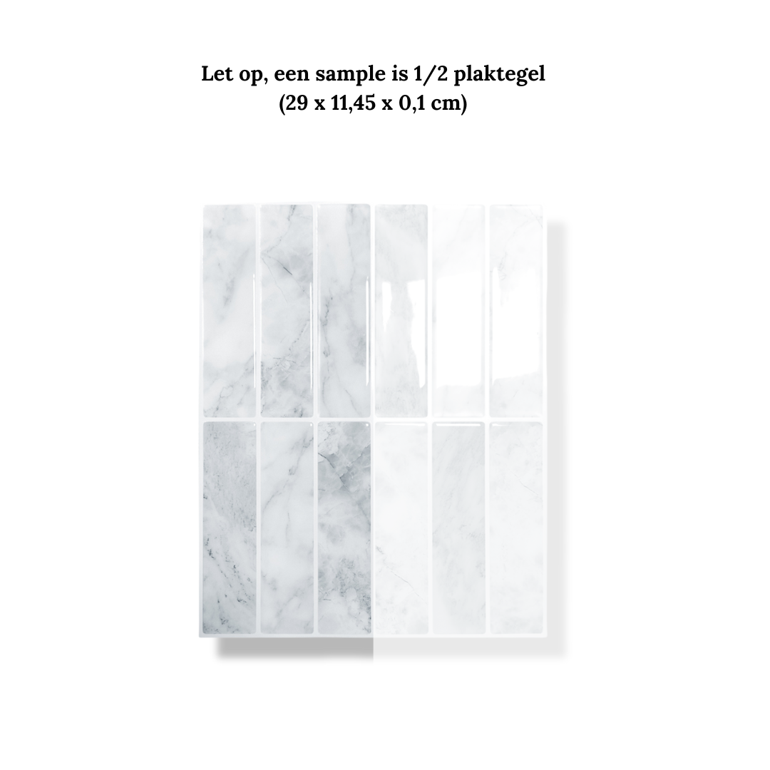 Marble ice adhesive tile, oblong, 1mm