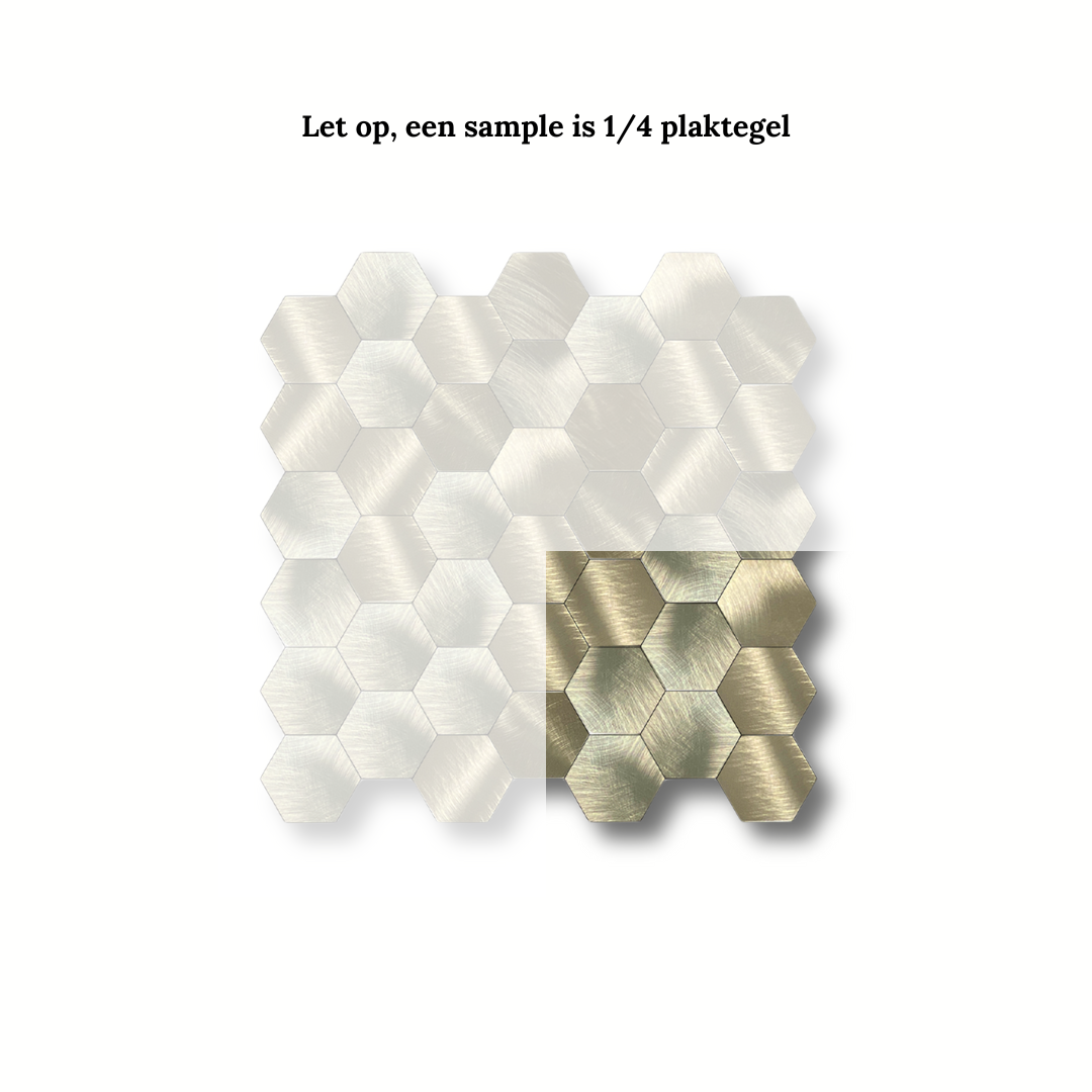 Mosaic tile brushed gold hexagon