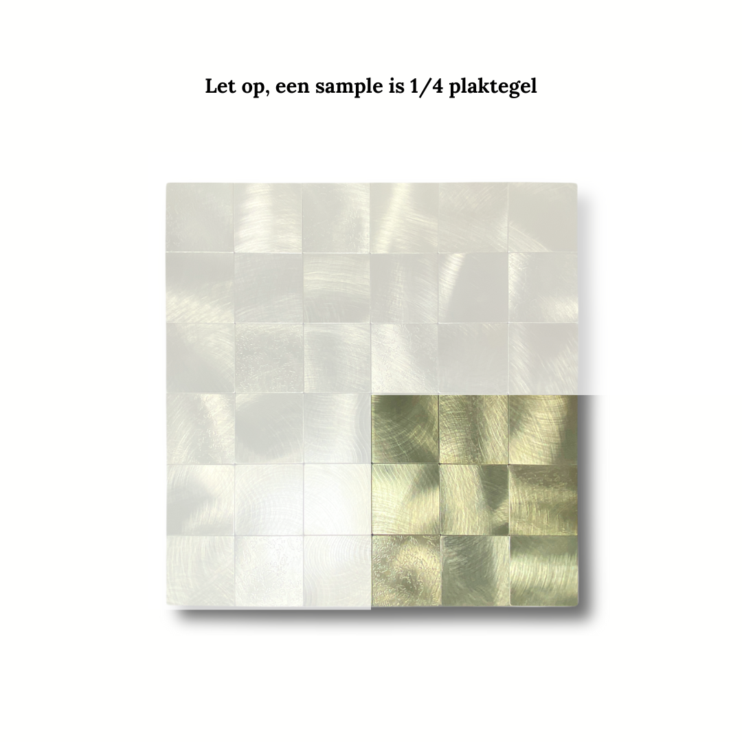 Mosaic tile brushed gold square