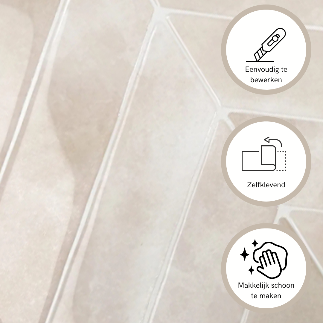 Adhesive tile Rose glow oblong 1mm