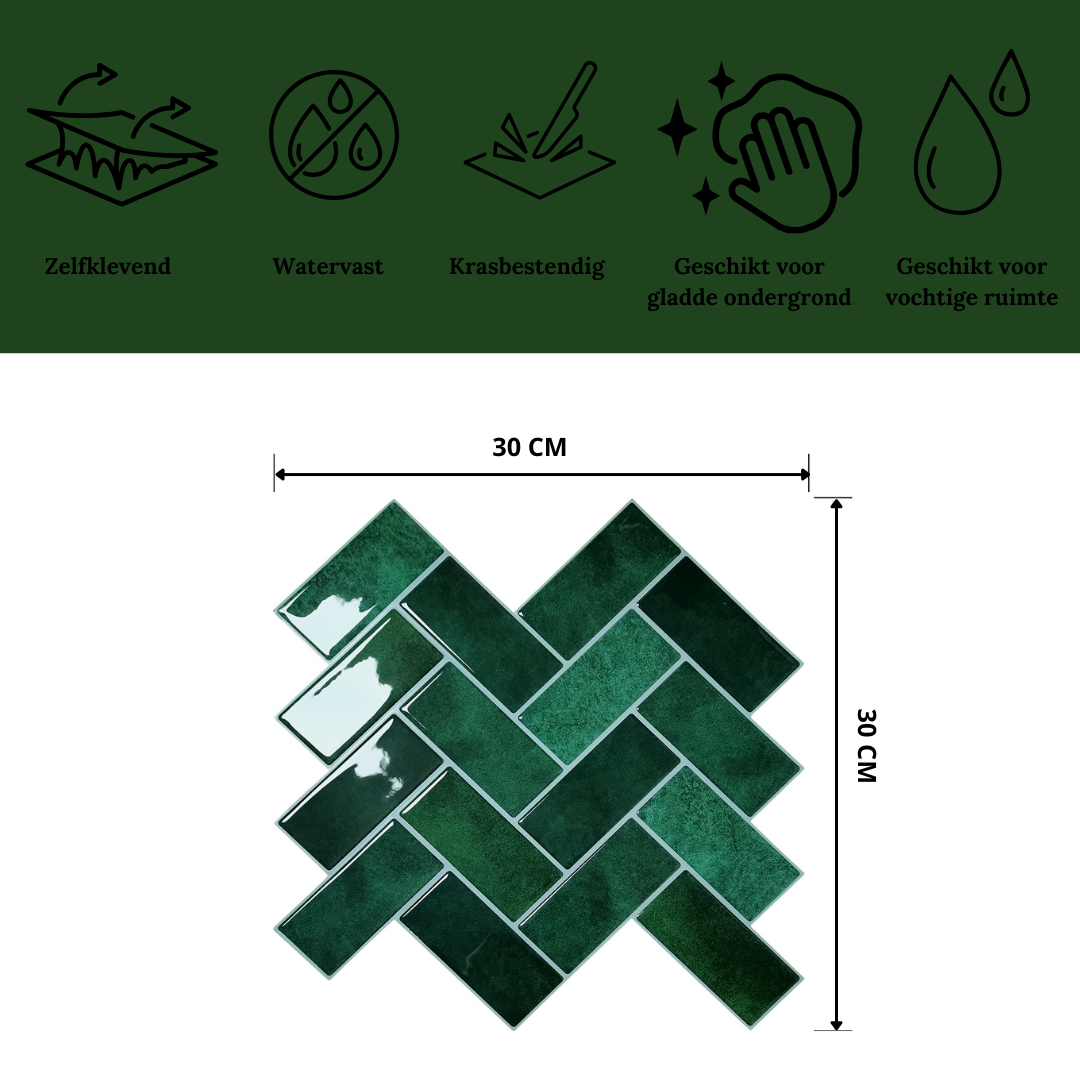 Adhesive tile Evergreen elegance herringbone 2.3mm