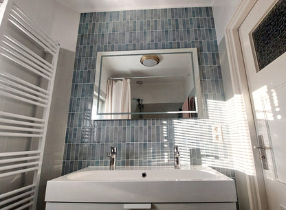 Earthy green oblong adhesive tile 1mm