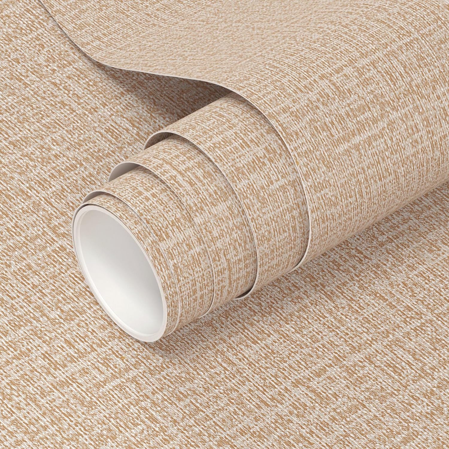 Self-adhesive wallpaper - Linen wheat