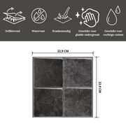 Black mist square adhesive tile 1mm