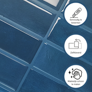 Deep blue oblong adhesive tile 1mm