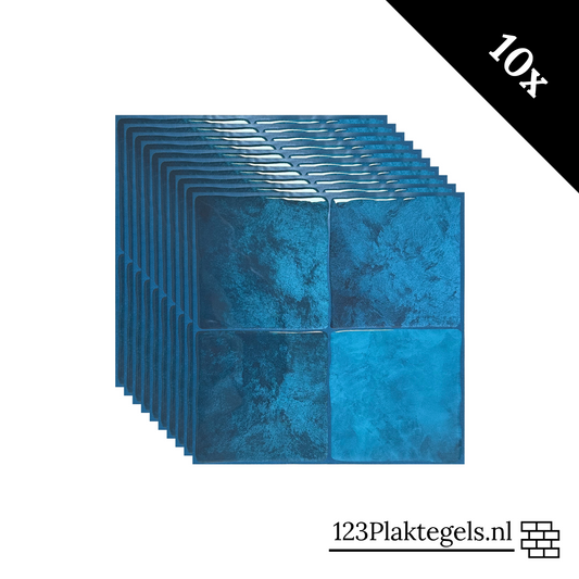Deep blue square adhesive tile 1mm