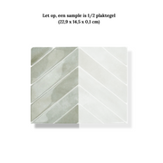 Adhesive tile Fresh green chevron 1mm