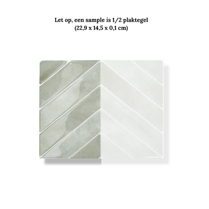 Adhesive tile Fresh green chevron 1mm