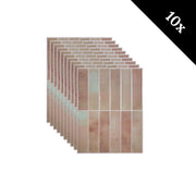 Terra salmon adhesive tile, oblong, 1mm
