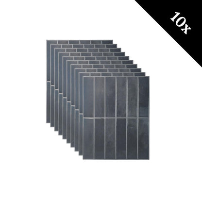 Black mist adhesive tile, oblong, 1mm