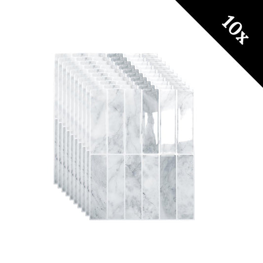 Marble ice adhesive tile, oblong, 1mm