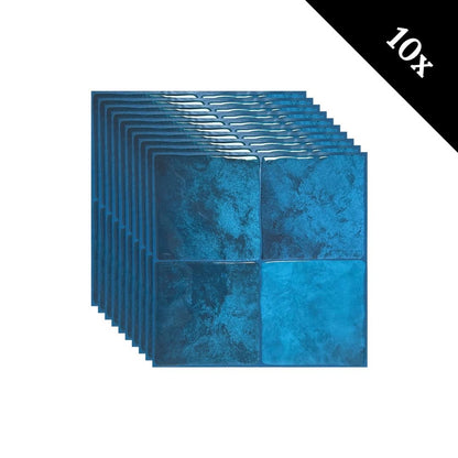 Deep blue square adhesive tile 1mm