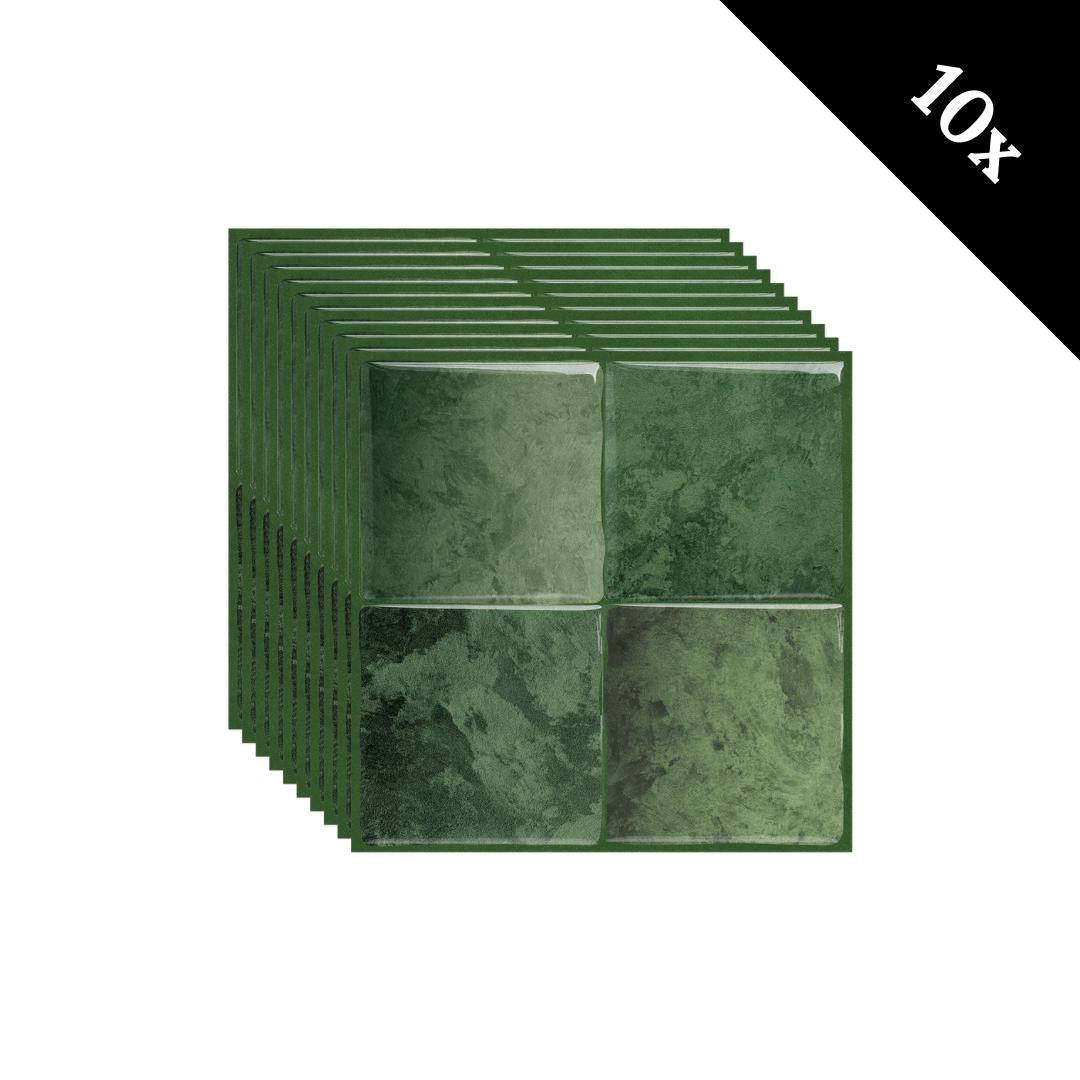Adhesive tiles Mossy green square 1mm