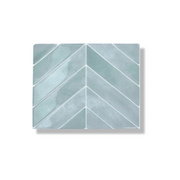 Adhesive tiles Ice blue chevron 1mm