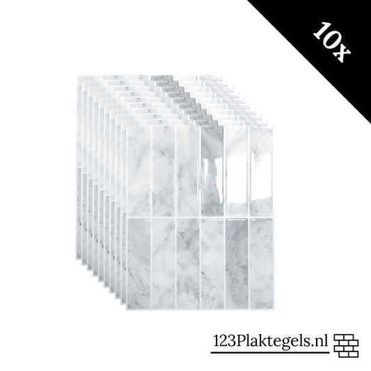 Marble ice adhesive tile, oblong, 1mm