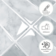 Marble ice adhesive tile, oblong, 1mm