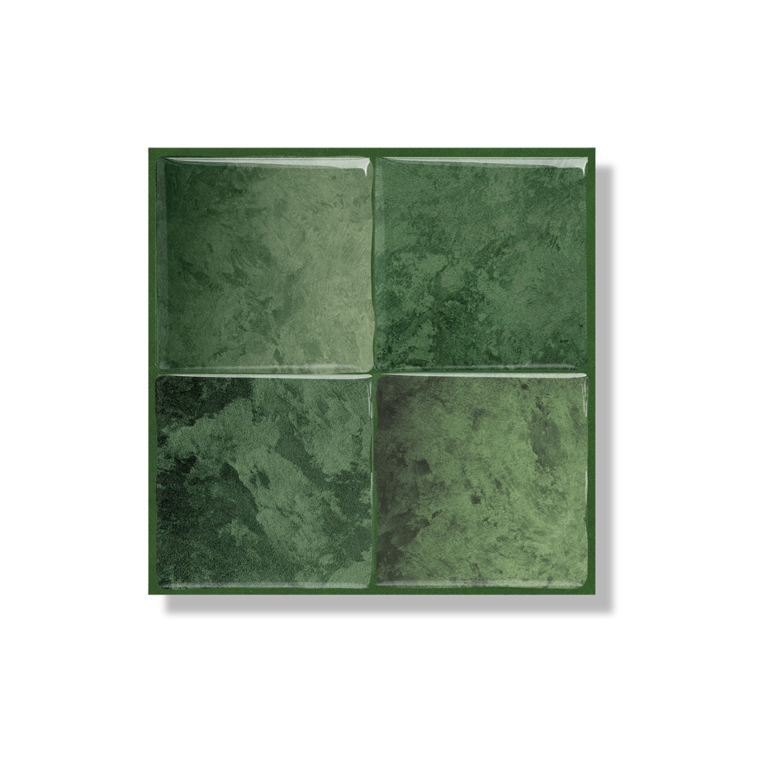 Adhesive tiles Mossy green square 1mm
