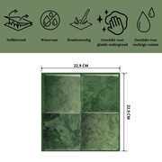 Adhesive tiles Mossy green square 1mm