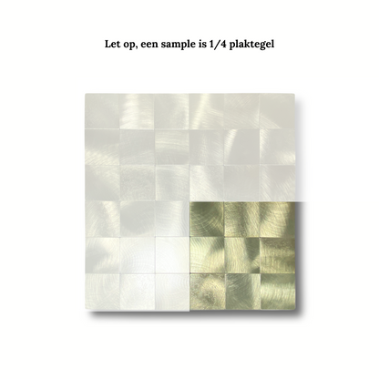 Mosaic tile brushed gold square