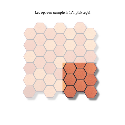 Mosaic tile brushed bronze hexagon