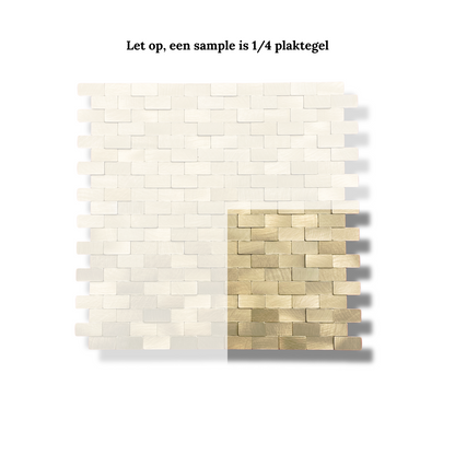 Mosaic tile brushed gold 3d metro