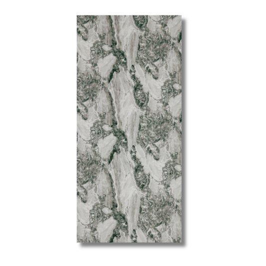 Grijs met bruin en witte wandpanelen met een natuursteen look