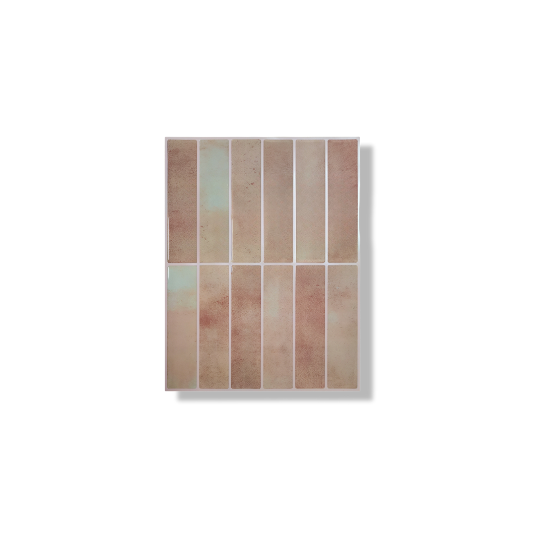Terra salmon adhesive tile, oblong, 1mm