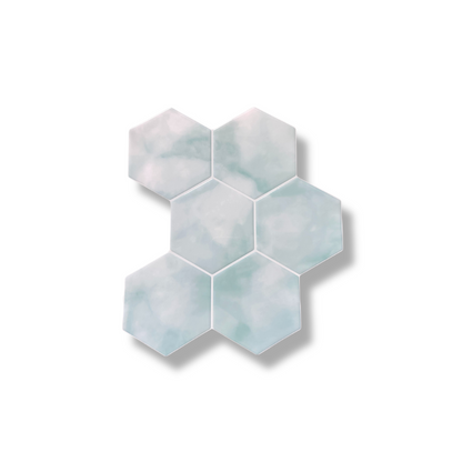 Plaktegels zelfklevende tegels Hexalux Bleu bébé op een witte achtergrond