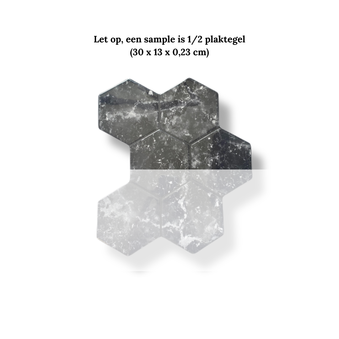 HexaLux black adhesive tile 2.3mm