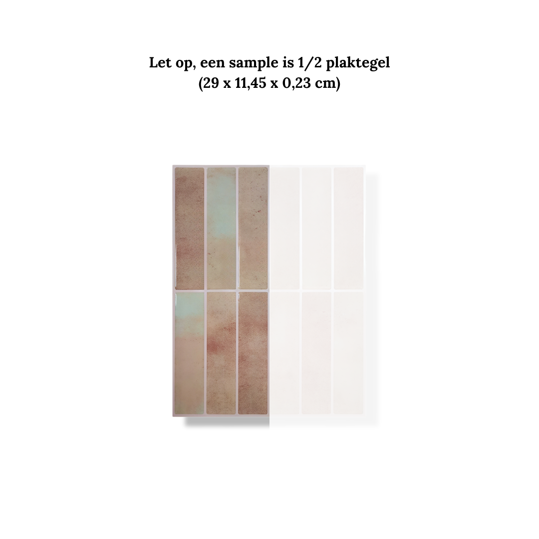 Terra salmon adhesive tile, oblong, 1mm