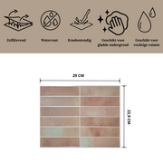 Terra salmon adhesive tile, oblong, 1mm