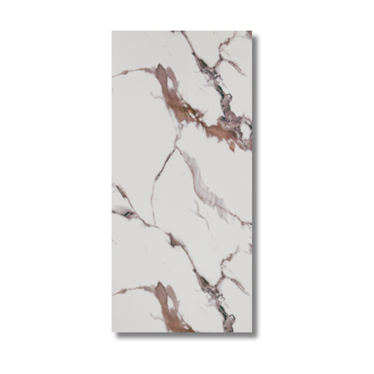 PVC wall panels marble high-gloss Marbella Bianco 260x122 cm